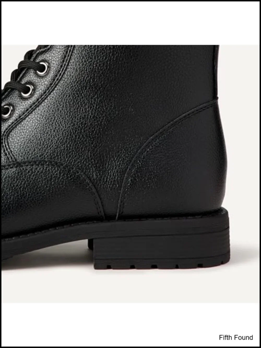 Cap Toe Lace Up Combat Boots with Zipper Faux Leather